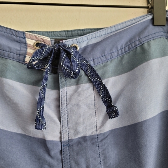 Patagonia Men 40 Blue Stripe Wavefarer Board Shorts Swim Trunks STY86580 - Picture 8 of 11